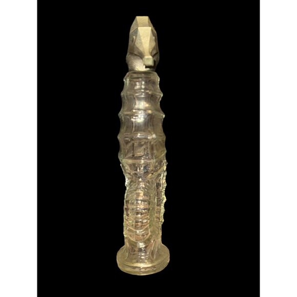 Avon 1970s Seahorse Glass Bottle With Stopper - Picture 2 of 12